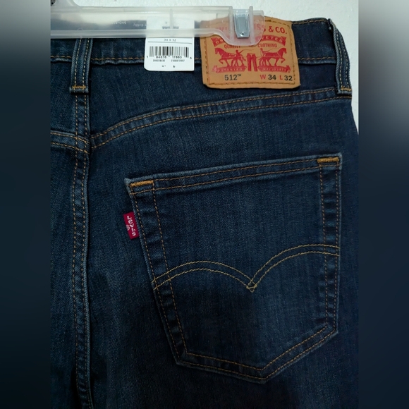 NWT Levi's Men's 512 Slim Taper Stretch Jeans Size 34x32 - Picture 5 of 7